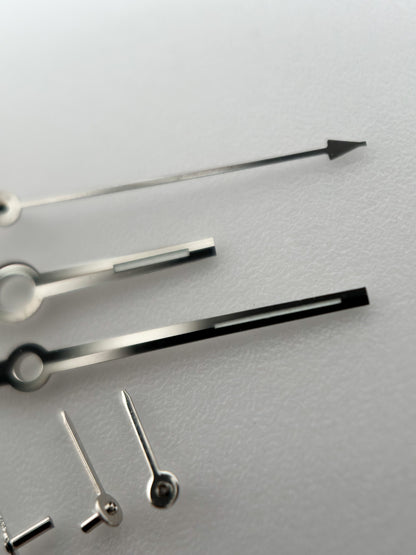 Handset | Chronograph Full Set | Valjoux 72 | Silver Chrono & Sub | Glow